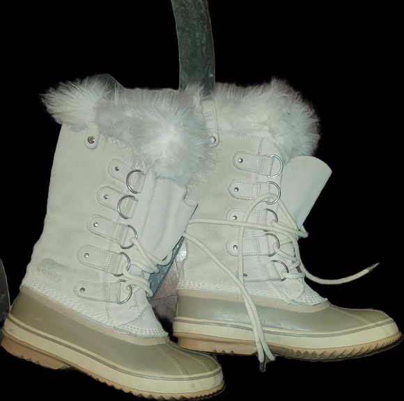 Sorel Joan of artic suede winter waterproof Snow Winter Boots Women 8.5 Girls 7 - Picture 3 of 8
